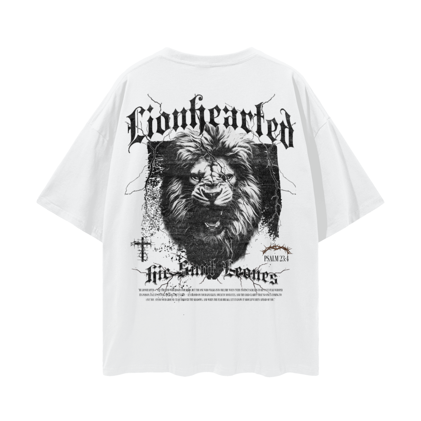"Heart of a Lion" Premium White Tee