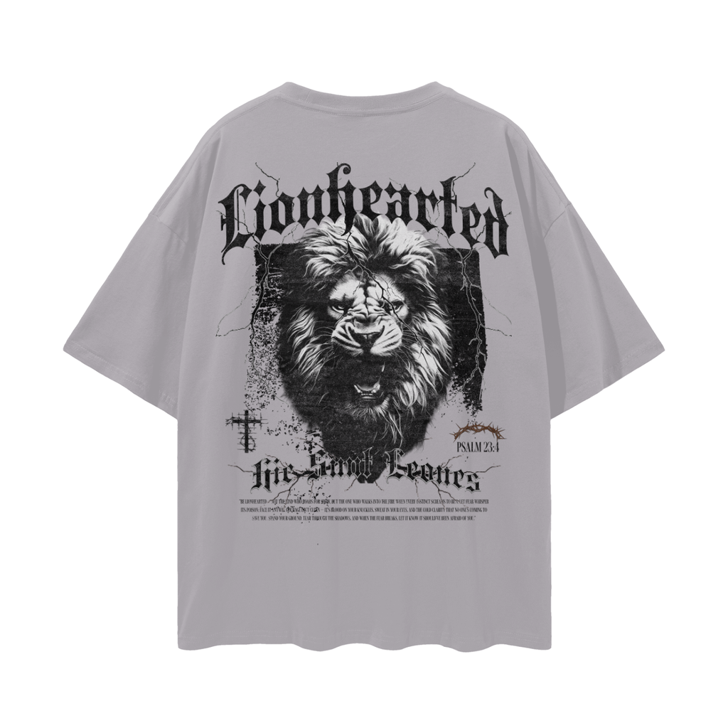 "Heart of a Lion" Premium Gray Tee