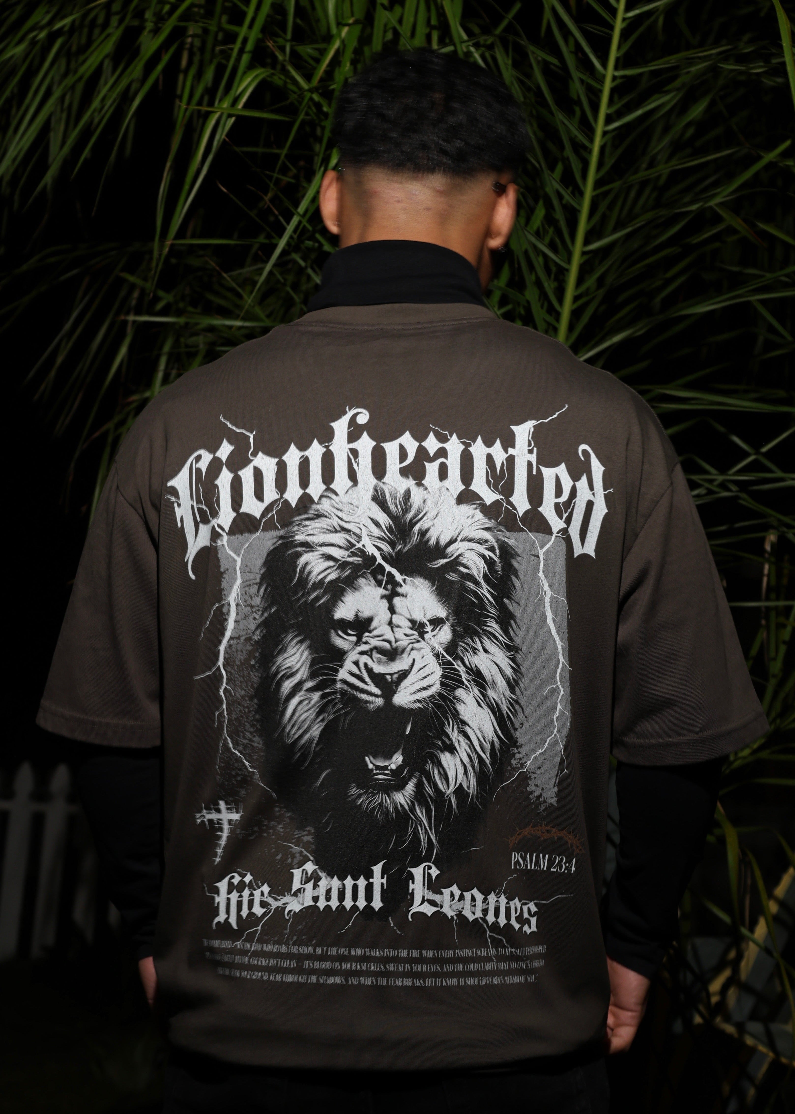 "Heart of a Lion" Premium Brown Tee
