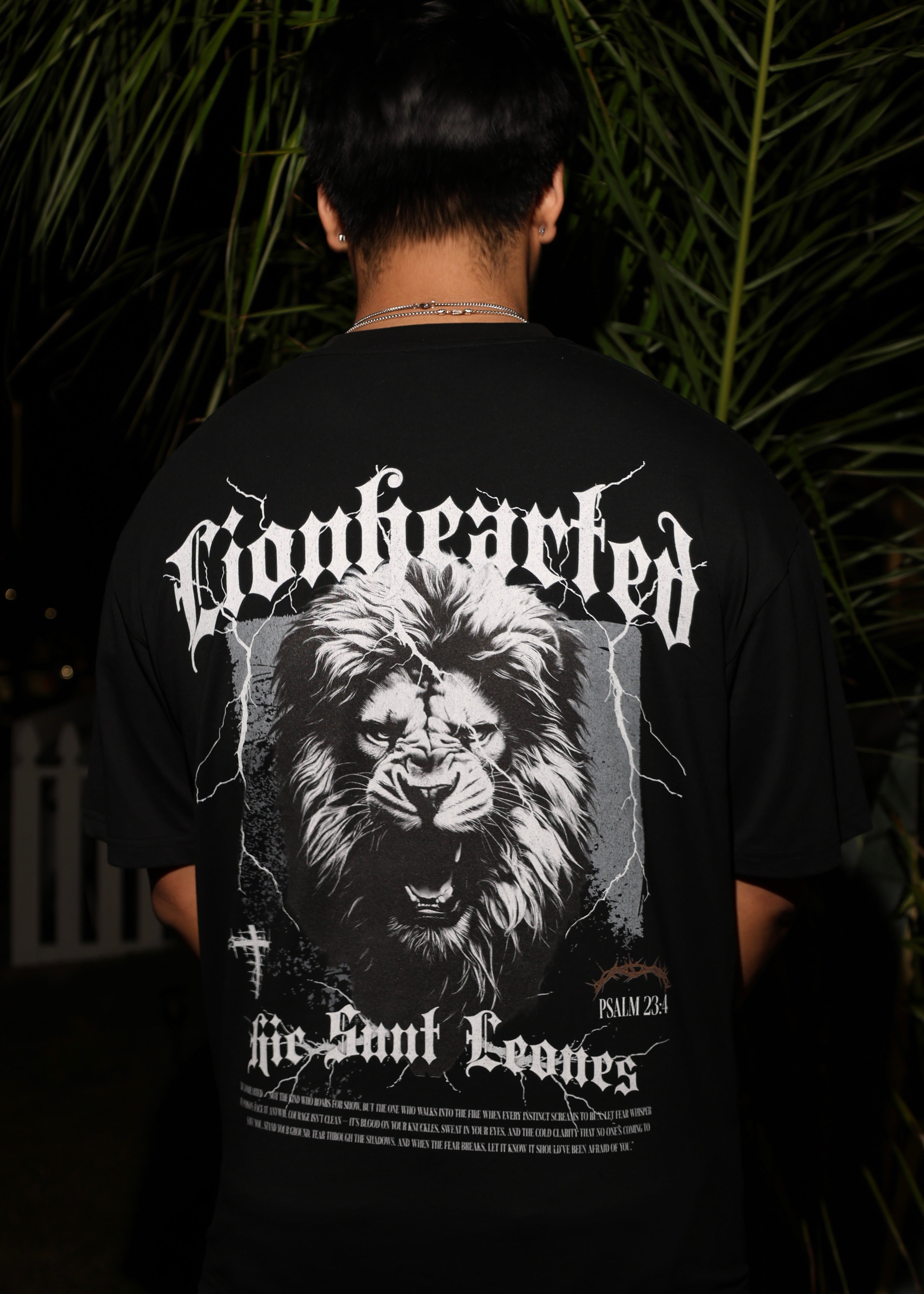 "Heart of a Lion" Premium Black Tee