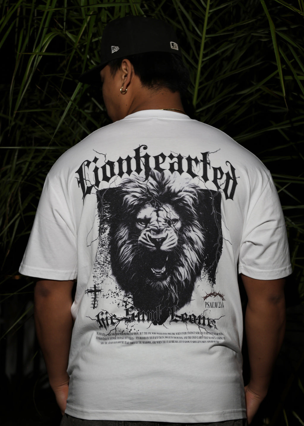 "Heart of a Lion" Premium White Tee